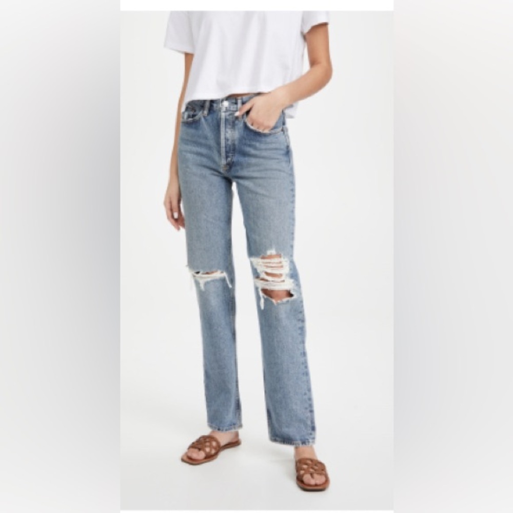 AGOLDE Lana mid rise straight jeans